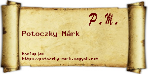 Potoczky Márk névjegykártya